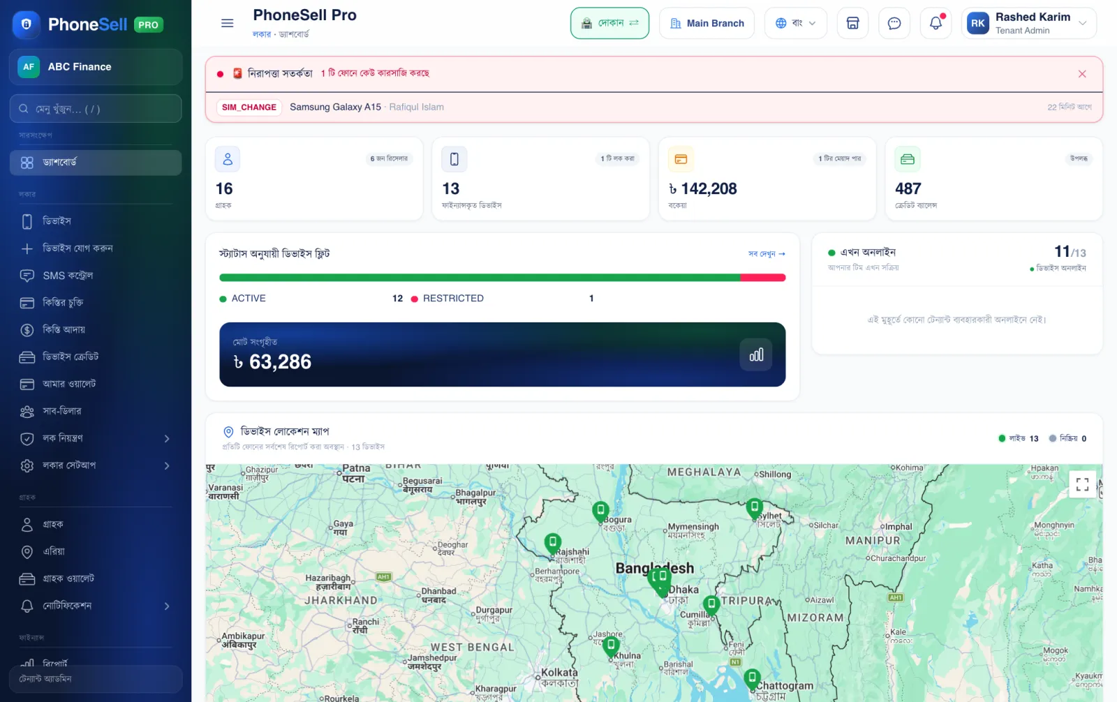লকার ড্যাশবোর্ড — PhoneSell Pro লকার গাইড